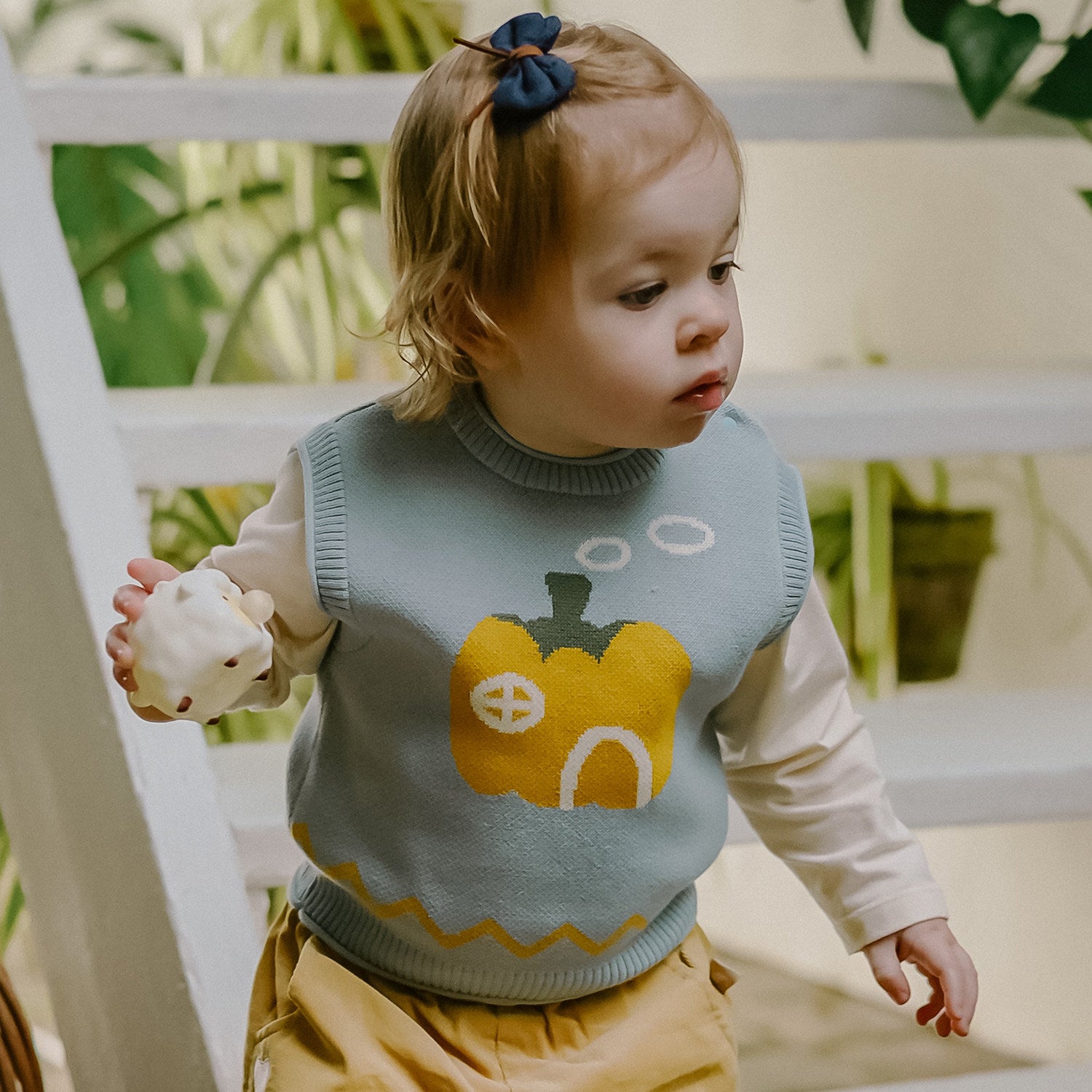 mua qiaqia | Pumpkin House Knitted Vest パンプキンハウス ニットベスト【mh0020122】 mamahalo shop