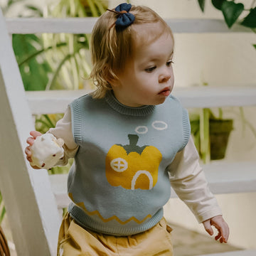 mua qiaqia | Pumpkin House Knitted Vest パンプキンハウス ニットベスト【mh0020122】 mamahalo shop