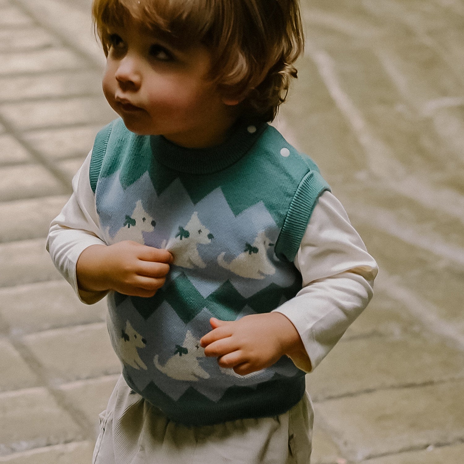 mua qiaqia | Soft Cotton Argyle Dog Knit Vest コットン アーガイル ドッグ ニットベスト【mh0020129】 mamahalo shop