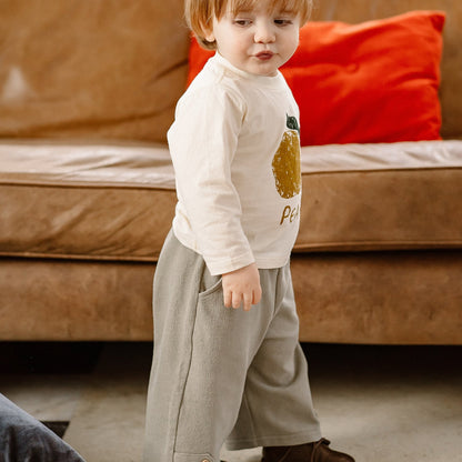 mua qiaqia | Soft Cotton Fruit Patch Slacks コットン フルーツパッチ ワイドパンツ【mh0020136】 mamahalo shop