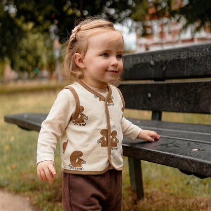 mua qiaqia | Squirrel Print Cotton Vest りすプリント コットンベスト【mh0020119】 mamahalo shop