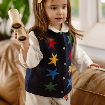 mua qiaqia | Star Pattern Knitted Vest 星柄 ニットベスト【mh0020116】 mamahalo shop