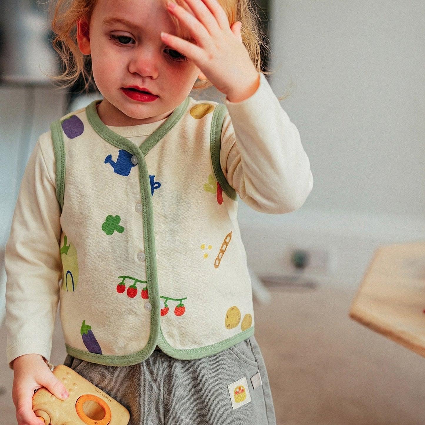 mua qiaqia | Vegetable Print Cotton Vest 総柄 コットンベスト【mh0020109】 mamahalo shop