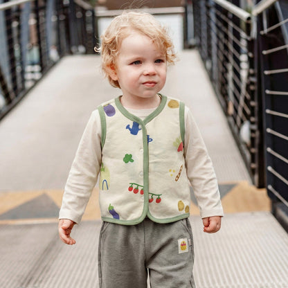 mua qiaqia | Vegetable Print Cotton Vest 総柄 コットンベスト【mh0020109】 mamahalo shop
