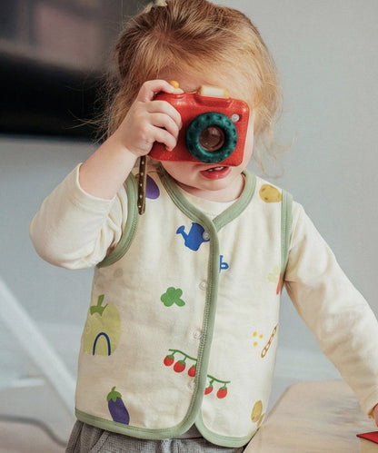 mua qiaqia | Vegetable Print Cotton Vest 総柄 コットンベスト【mh0020109】 mua qiaqia