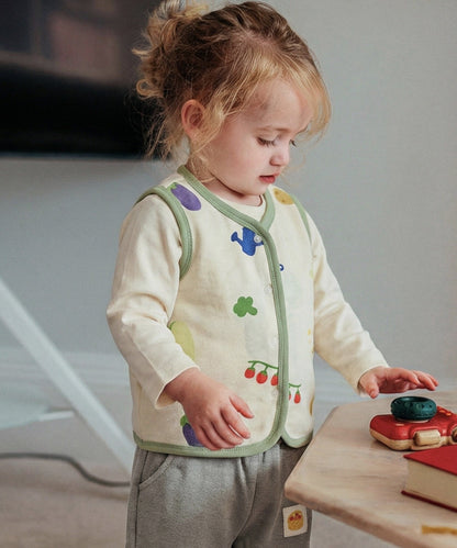 mua qiaqia | Vegetable Print Cotton Vest 総柄 コットンベスト【mh0020109】 mua qiaqia