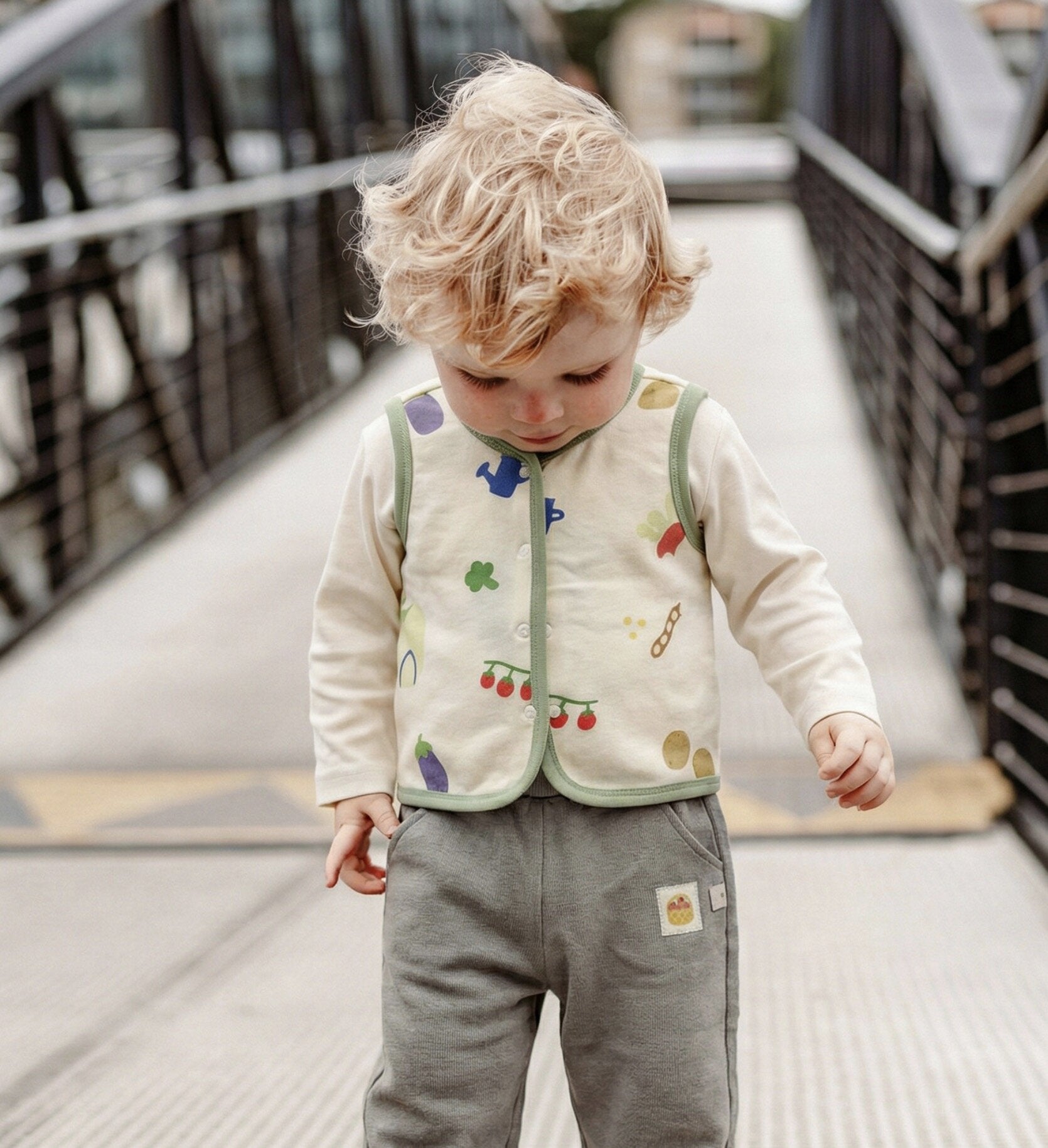 mua qiaqia | Vegetable Print Cotton Vest 総柄 コットンベスト【mh0020109】 mua qiaqia