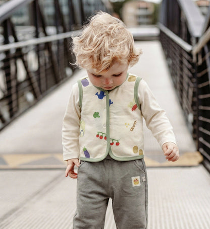 mua qiaqia | Vegetable Print Cotton Vest 総柄 コットンベスト【mh0020109】 mua qiaqia