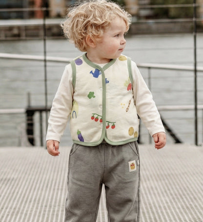 mua qiaqia | Vegetable Print Cotton Vest 総柄 コットンベスト【mh0020109】 mua qiaqia