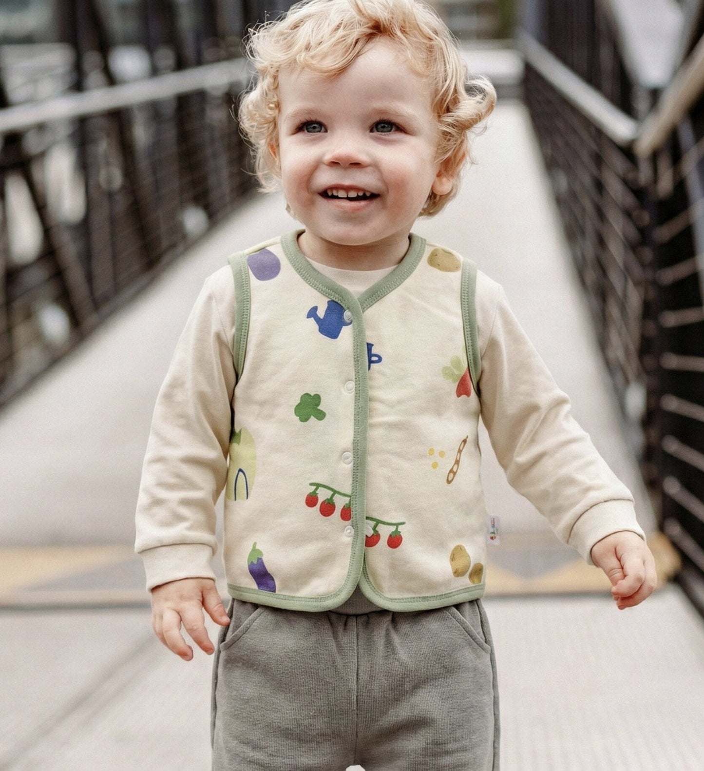 mua qiaqia | Vegetable Print Cotton Vest 総柄 コットンベスト【mh0020109】 mua qiaqia