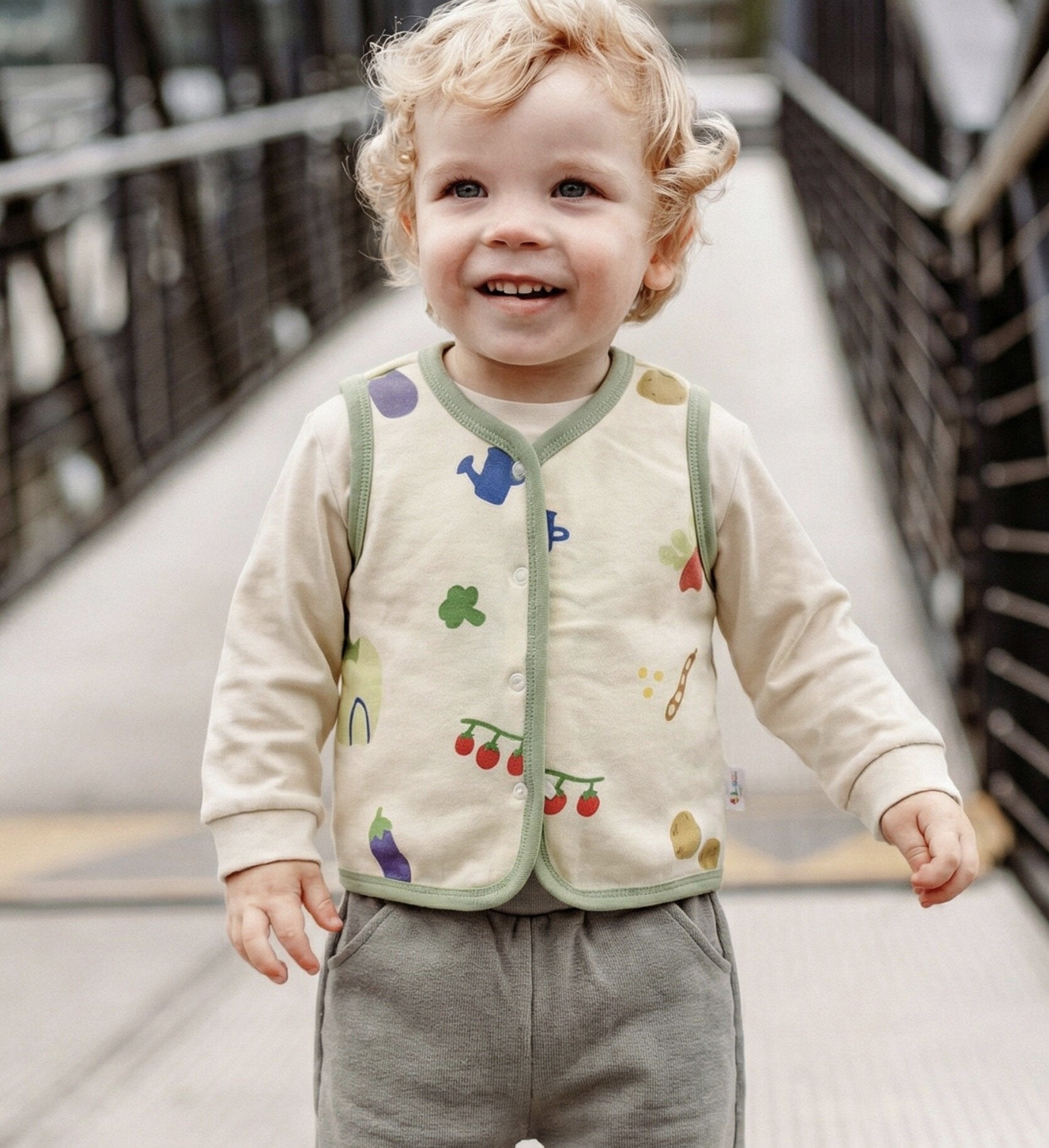 mua qiaqia | Vegetable Print Cotton Vest 総柄 コットンベスト【mh0020109】 mua qiaqia