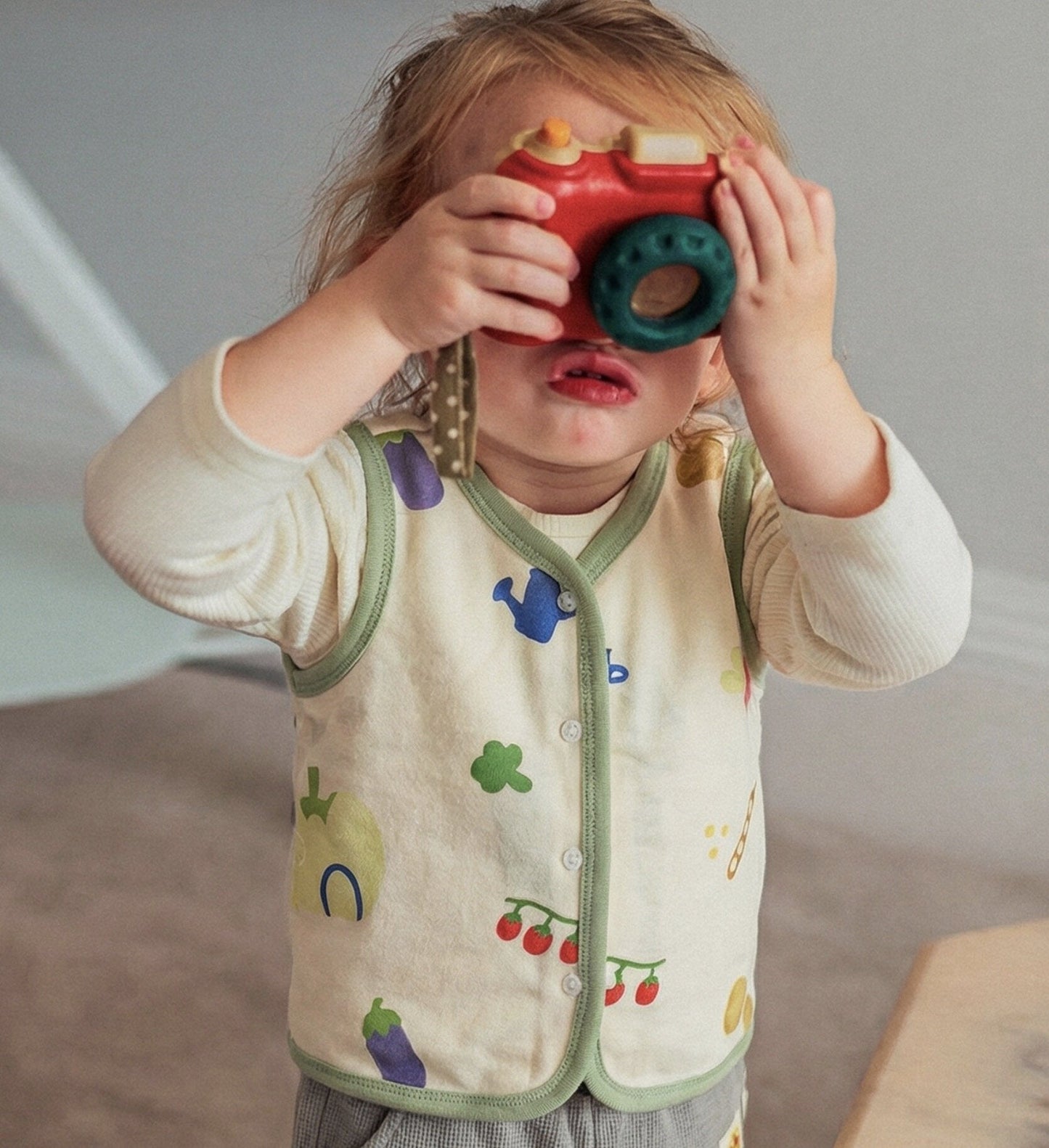 mua qiaqia | Vegetable Print Cotton Vest 総柄 コットンベスト【mh0020109】 mua qiaqia