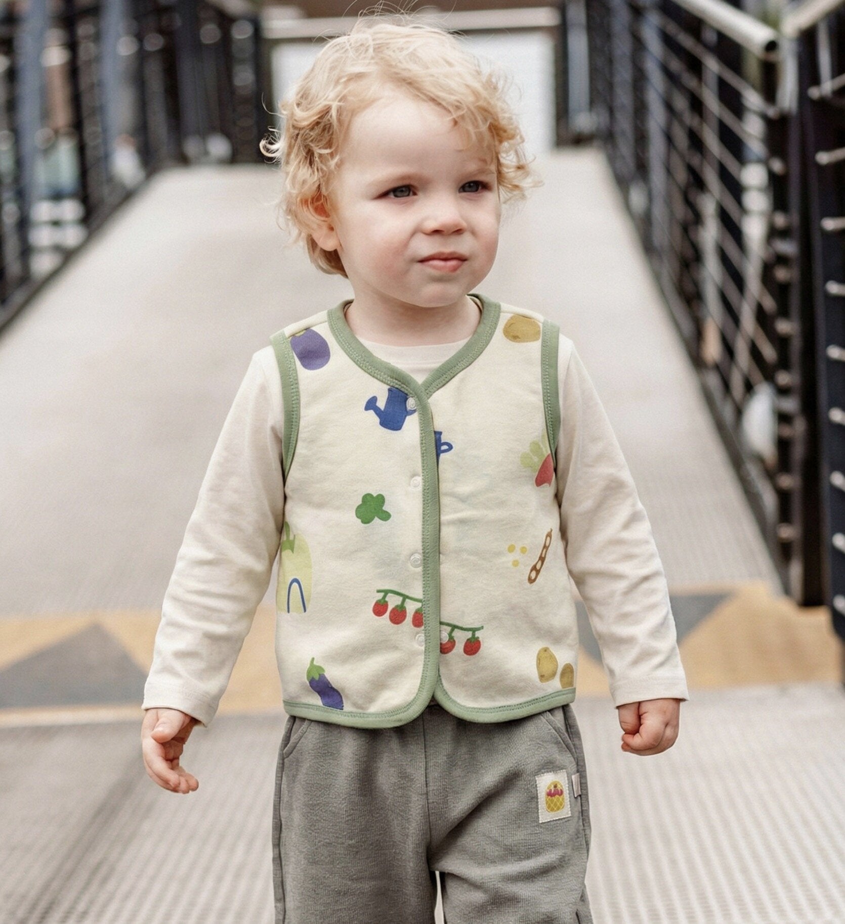 mua qiaqia | Vegetable Print Cotton Vest 総柄 コットンベスト【mh0020109】 mua qiaqia