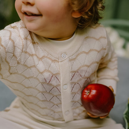 mua qiaqia | Wave Pattern Knitted Cardigan ウェーブ ジャガード 長袖カーディガン【mh0020128】 mamahalo shop