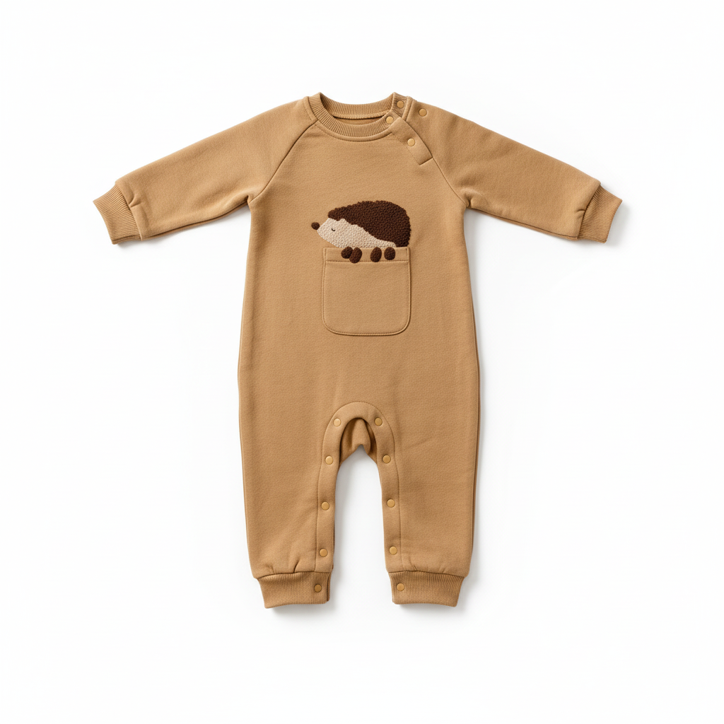 muaqiaqia | Sheep Patch Cotton Romper ヒツジワッペン ロンパース【mh0020115】 muaqiaqia