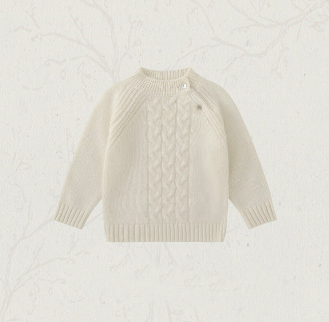 ニット・セーター Beige White / 80cm ケーブルニット セーター ニュアンスカラー キッズ トップス【mh0011564】