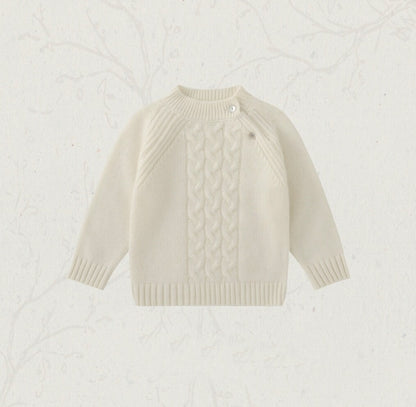 ニット・セーター Beige White / 80cm ケーブルニット セーター ニュアンスカラー キッズ トップス【mh0011564】