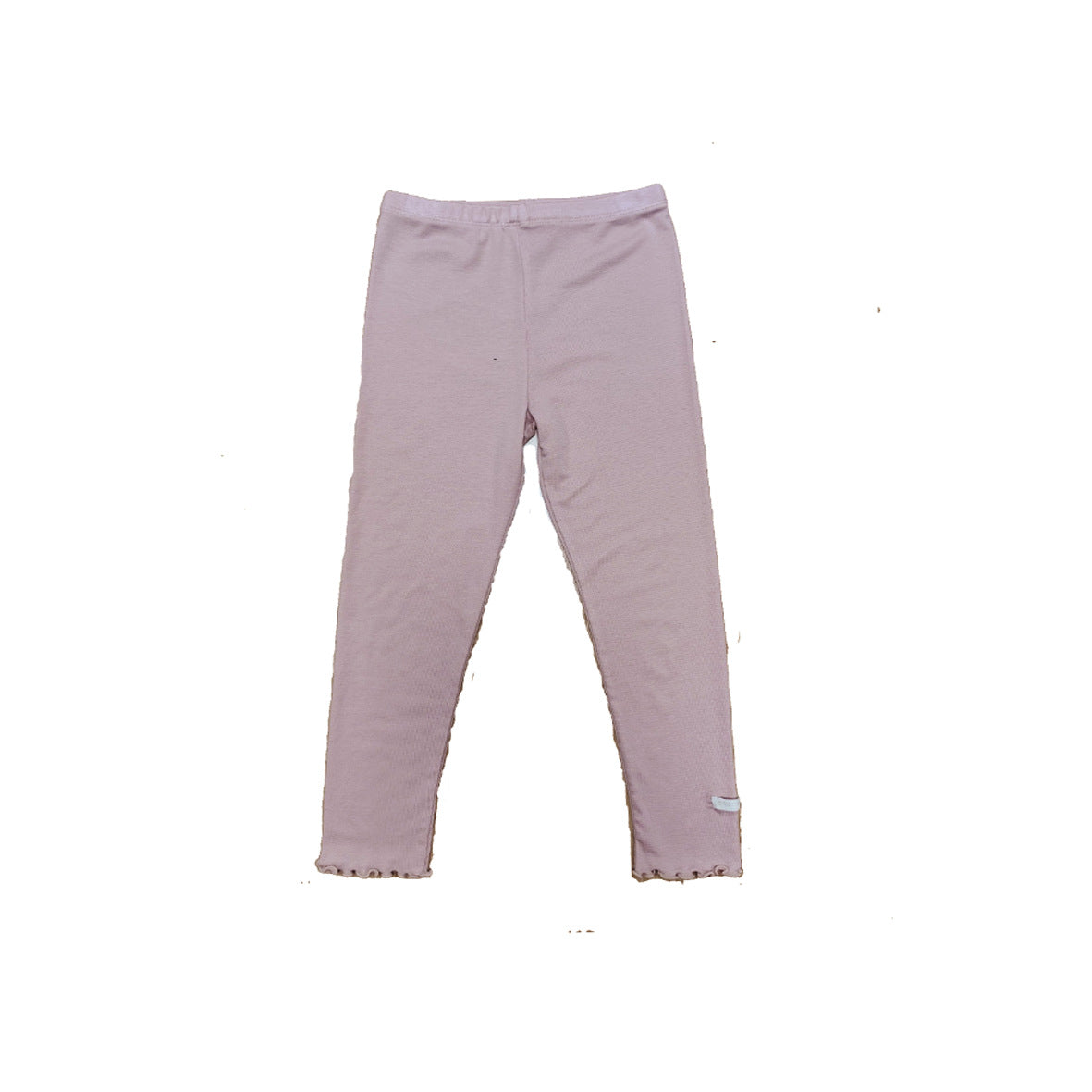 長袖パジャマ Leather pink pants / 80cm メリノウール キッズ パジャマ ラッフルカラー 長袖 トップス＆パンツ くすみカラー【mh0011572】