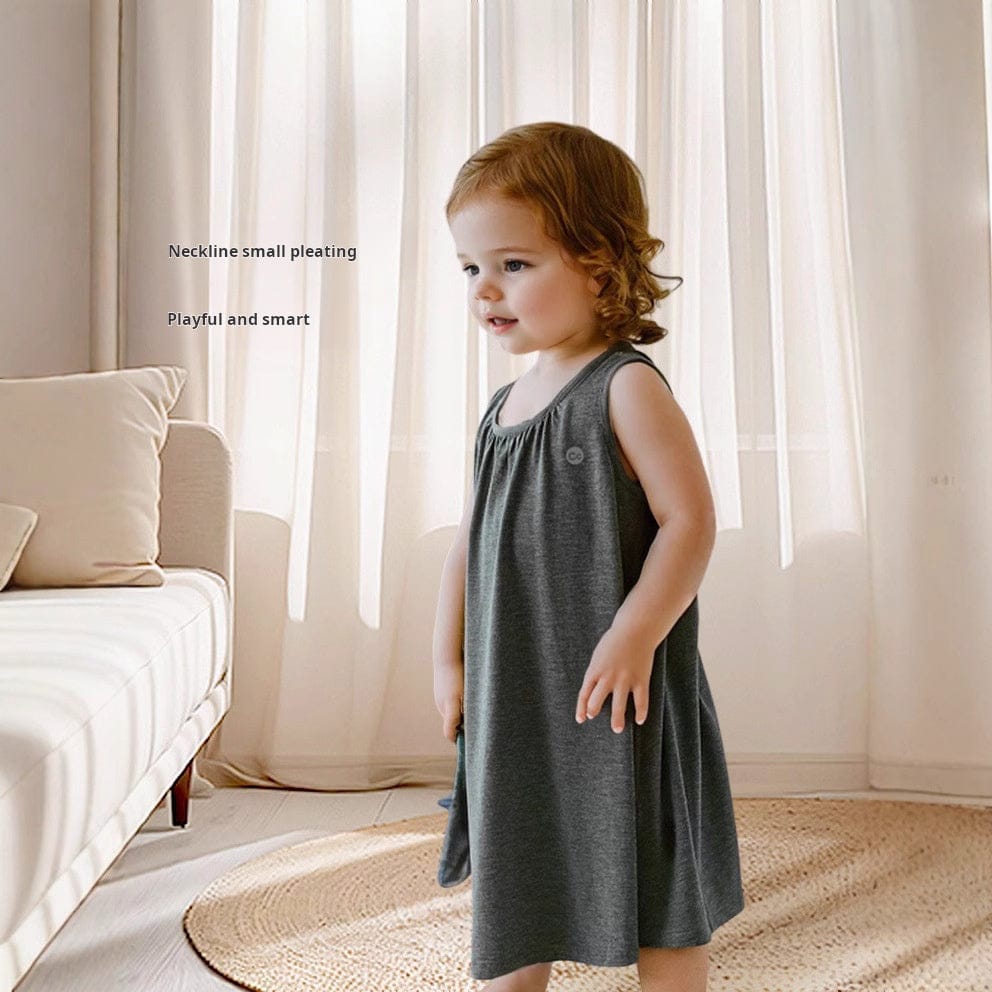 ノースリーブワンピース ノースリーブタックシンプルワンピース【mh0009404】