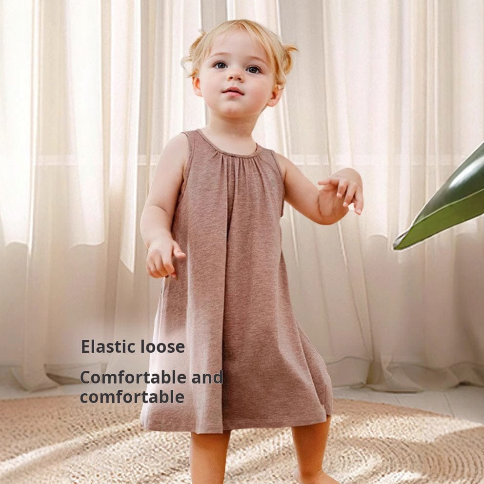 ノースリーブワンピース ノースリーブタックシンプルワンピース【mh0009404】