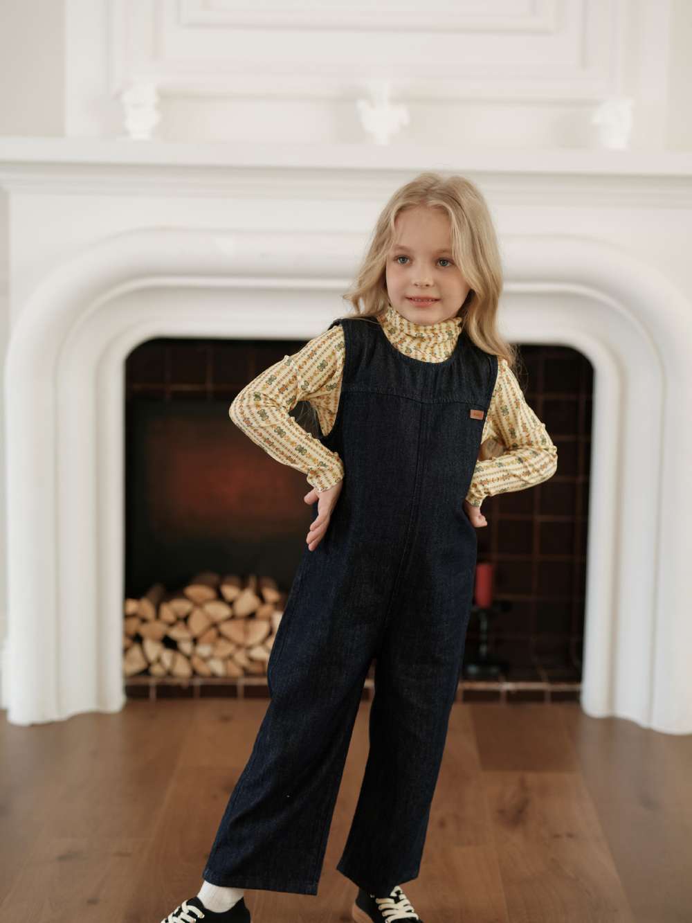 ノースリーブジャンプスーツ ノースリーブジャンプスーツ デニム ロング オールインワン つなぎ オーバーオール キッズ【mh0011546】