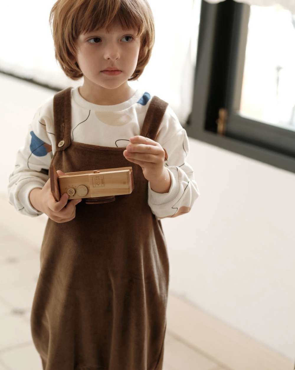 オーバーオール オーバーオール ベロア調 コットン 股下スナップ キッズサロペット【mh0011550】