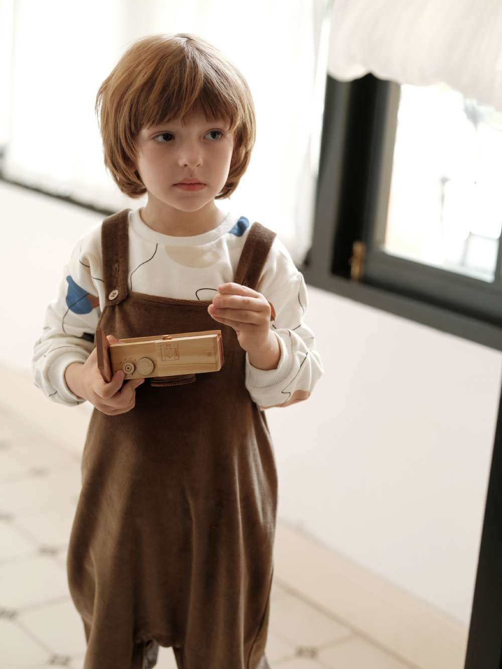 オーバーオール オーバーオール ベロア調 コットン 股下スナップ キッズサロペット【mh0011550】