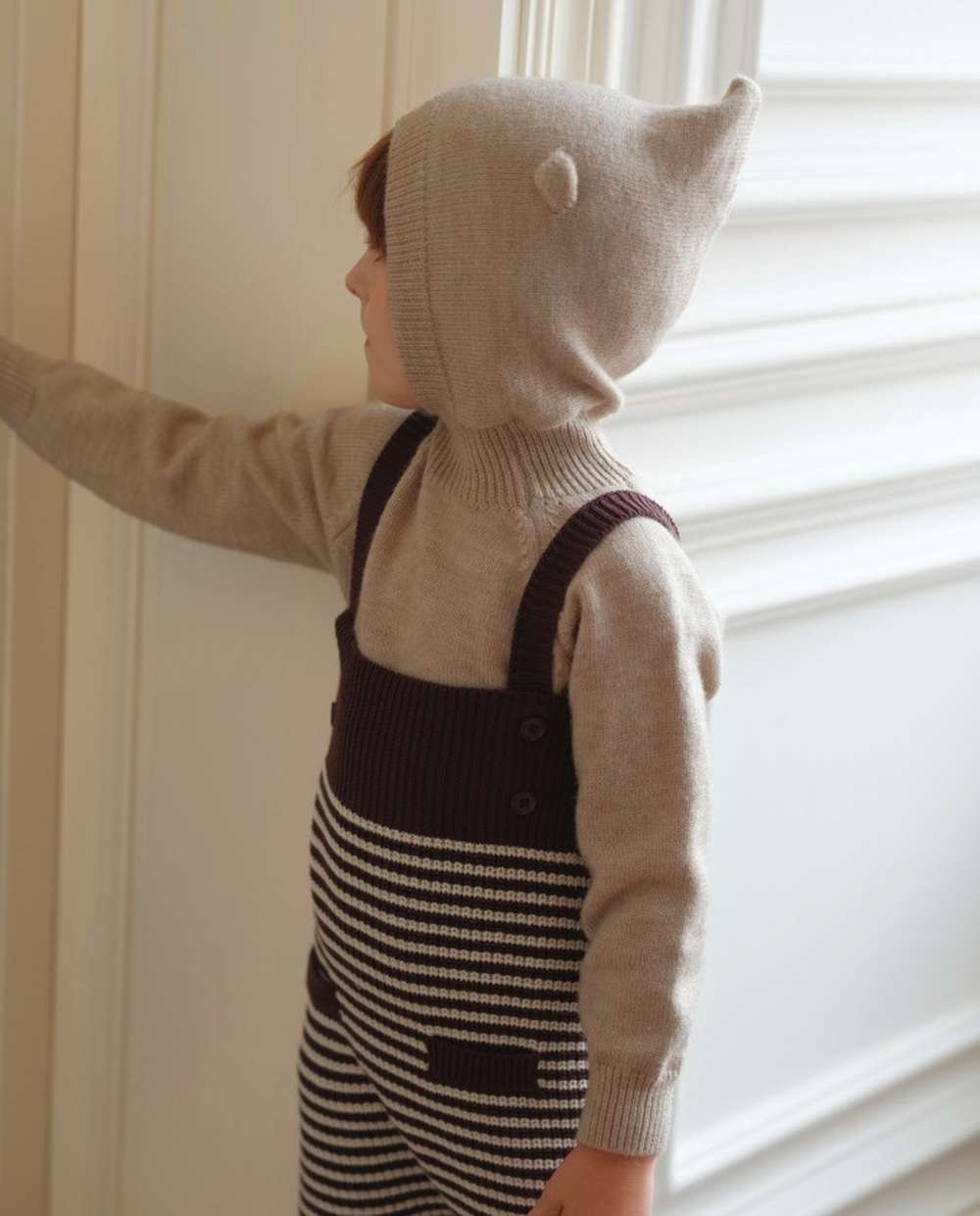 サロペットパンツ・サスペンダーパンツ ニットサロペット ボーダー サスペンダーパンツ オーバーオール【mh0011555】