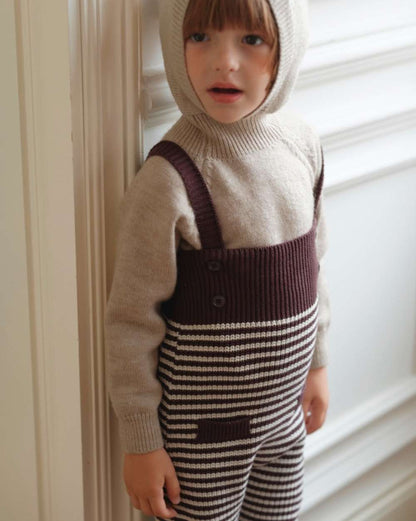 サロペットパンツ・サスペンダーパンツ ニットサロペット ボーダー サスペンダーパンツ オーバーオール【mh0011555】