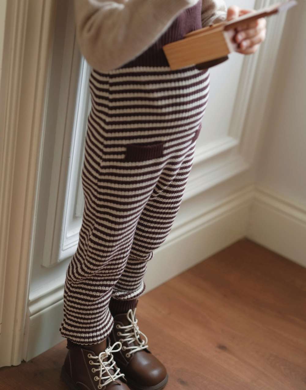 サロペットパンツ・サスペンダーパンツ ニットサロペット ボーダー サスペンダーパンツ オーバーオール【mh0011555】