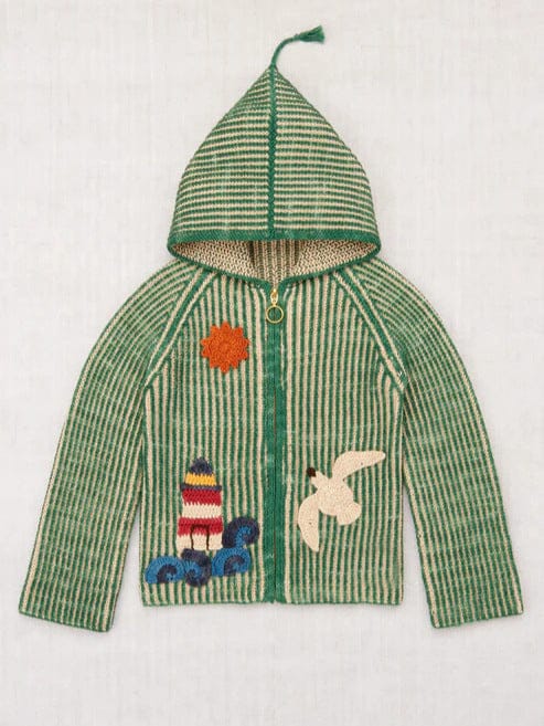 カーディガン・パーカー ニットカーディガン アップリケ フード付き キッズ【mh0011558】