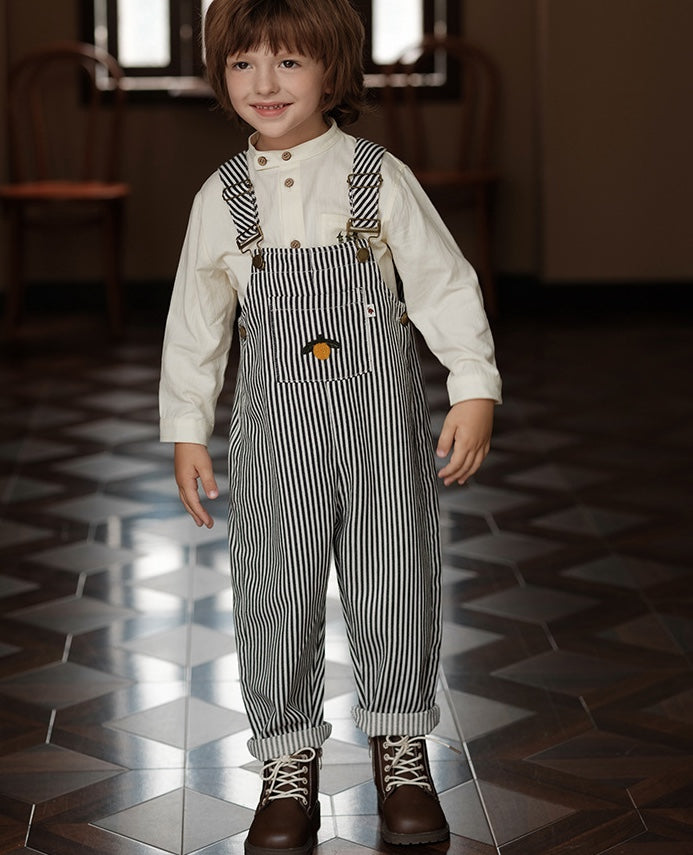 オーバーオール オーバーオール ストライプ サロペット 男女兼用 キッズ【mh0011560】