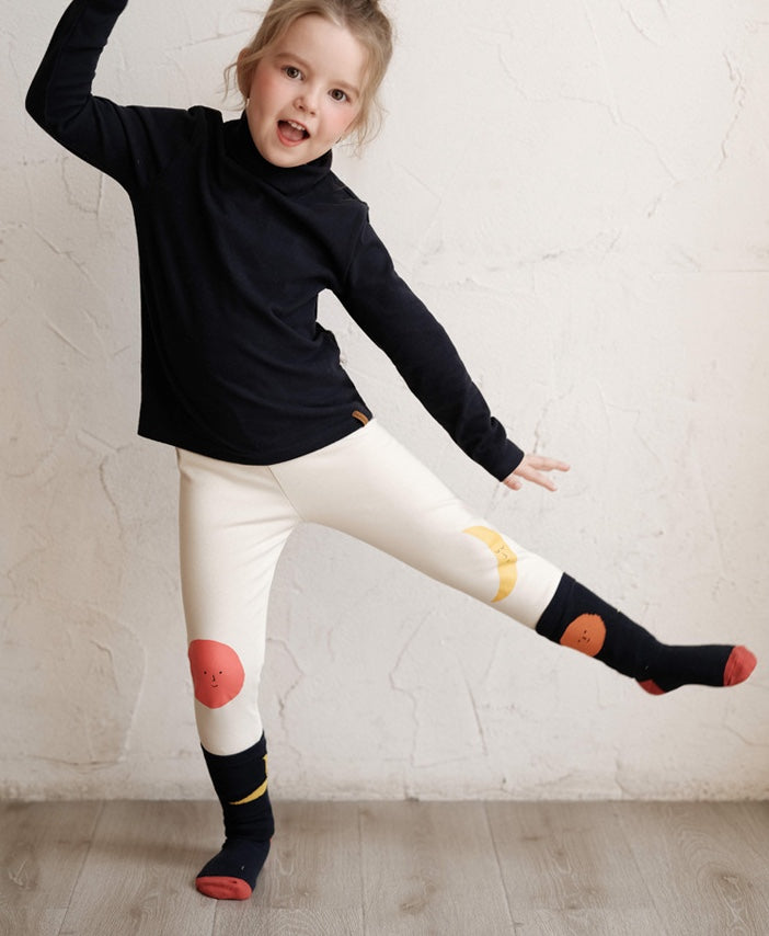 ベビー用靴下・タイツ ソックス 靴下 ムーン ミドル丈 キッズ コットン【mh0011563】