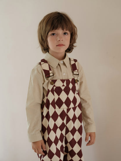 オーバーオール オーバーオール アーガイル柄 サロペット キッズ ベビー【mh0011565】