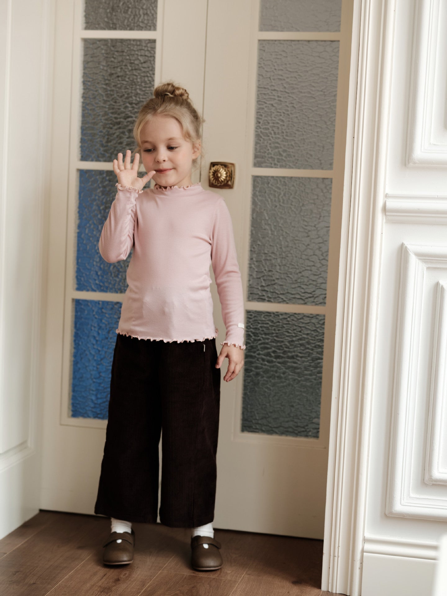 ロングパンツ・スウェットパンツ ワイドパンツ コーデュロイ ニュアンスカラー キッズ ボトムス【mh0011570】