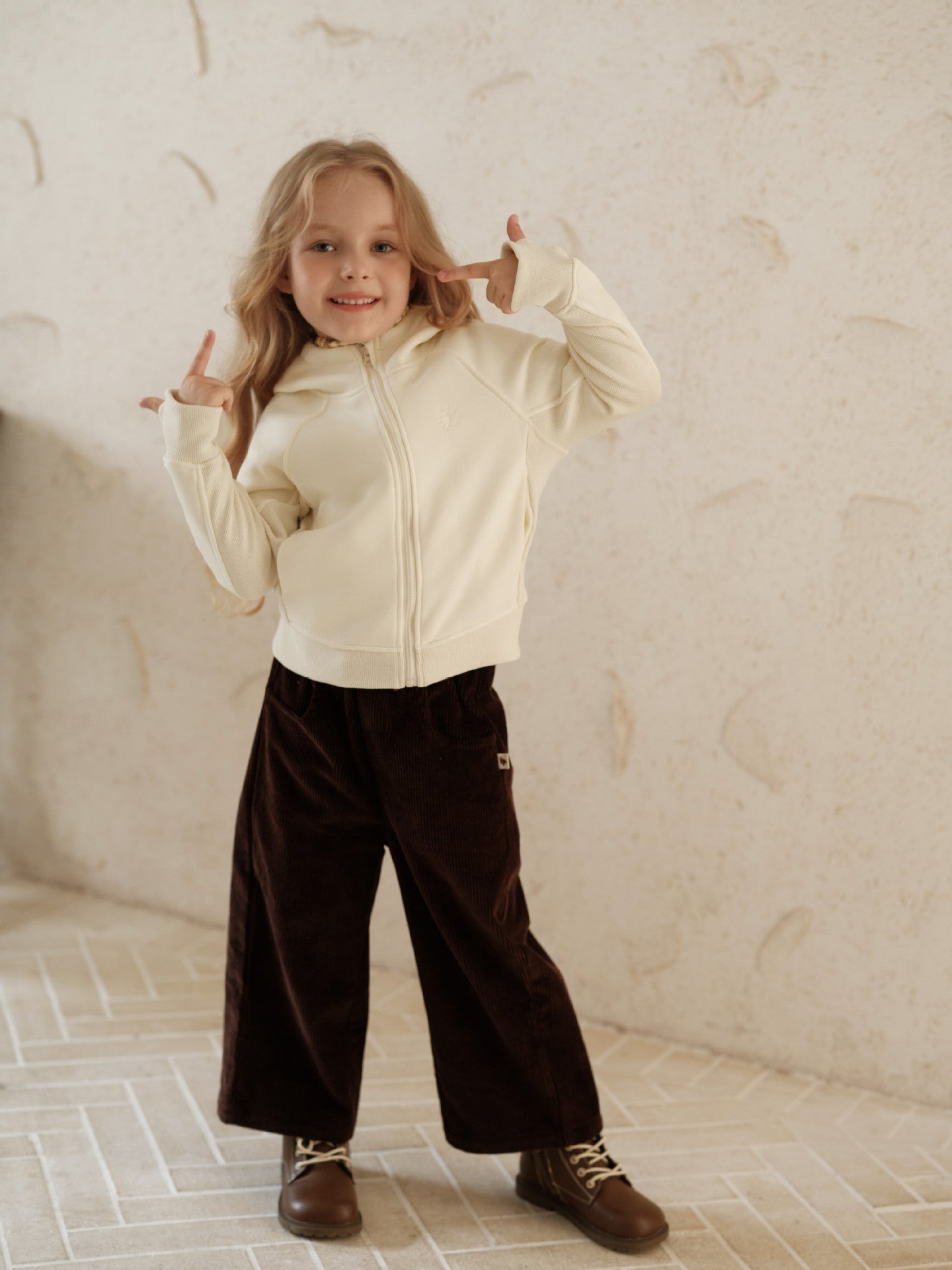 ロングパンツ・スウェットパンツ ワイドパンツ コーデュロイ ニュアンスカラー キッズ ボトムス【mh0011570】