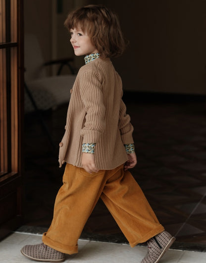 ロングパンツ・スウェットパンツ ワイドパンツ コーデュロイ ニュアンスカラー キッズ ボトムス【mh0011570】