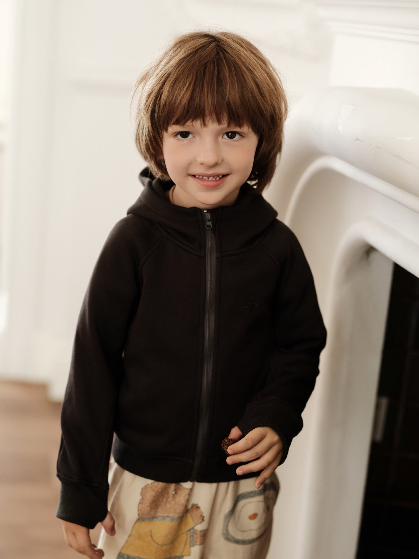 カーディガン・パーカー フーディ ジップアップ くすみカラー キッズ トップス【mh0011571】