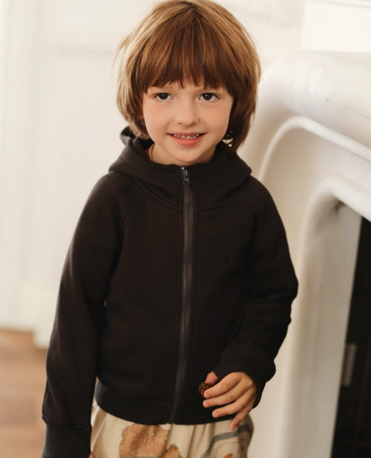 カーディガン・パーカー フーディ ジップアップ くすみカラー キッズ トップス【mh0011571】