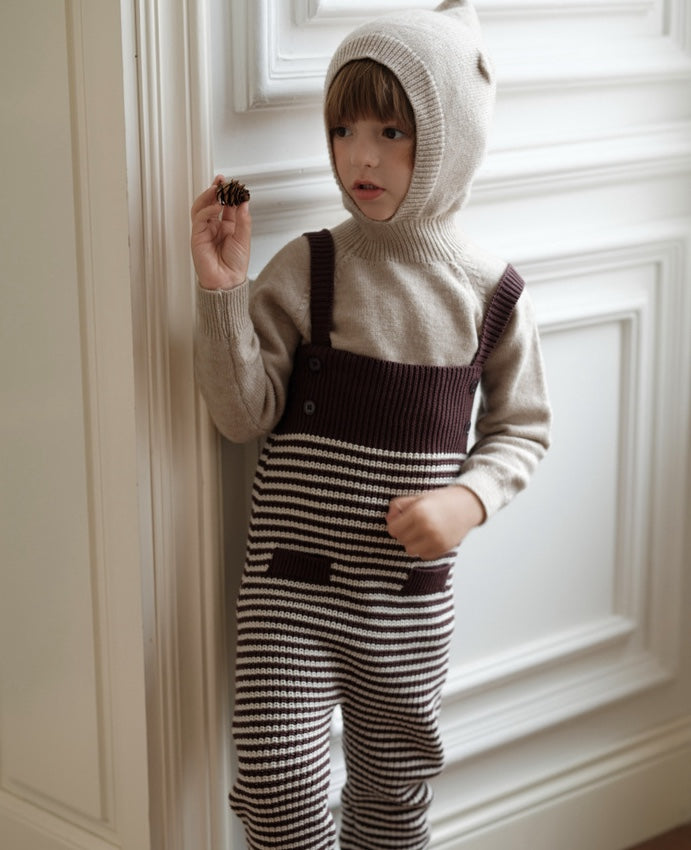 ニット・セーター くま耳フーディニット ニュアンスカラー アニマルモチーフ セーター【mh0011576】