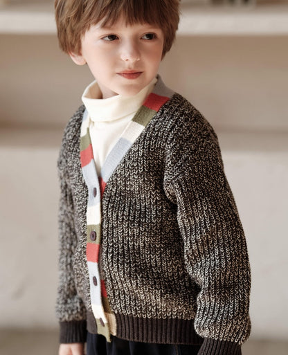 カーディガン・パーカー ニットカーディガン Vネック カラフル トリム【mh0011575】