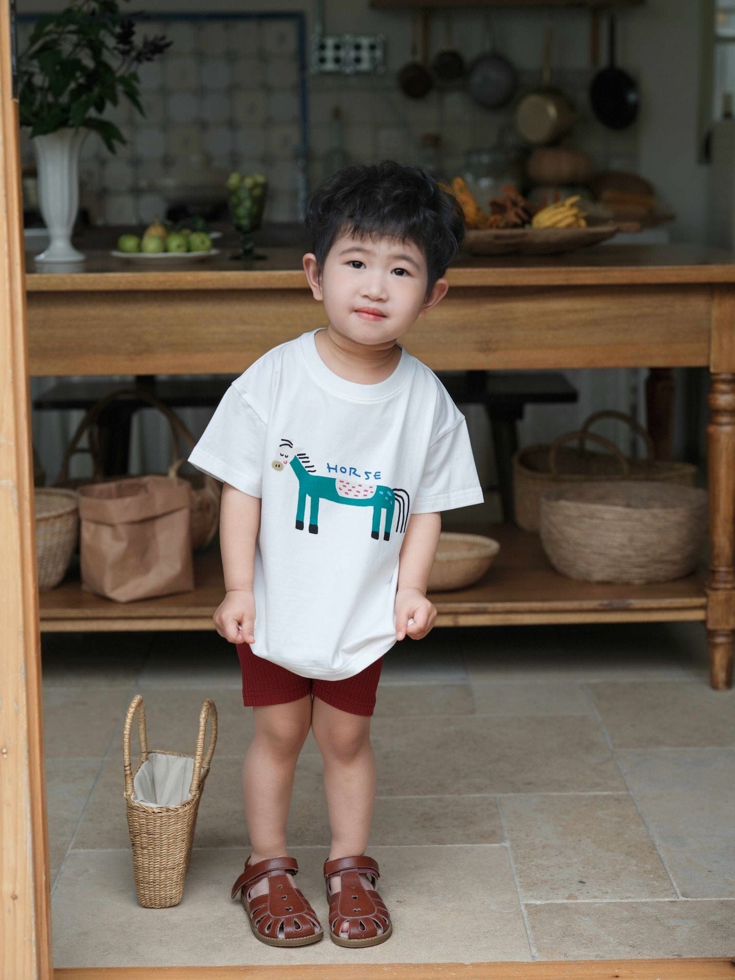 半袖Tシャツ White / 80cm プリント柄半袖Tシャツ【mh0009409】