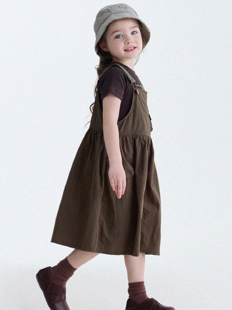 Multi Pocket Layering Bib Skirt ワークテイスト サロペットワンピース【mh0013188】 yunerma ノースリーブワンピース
