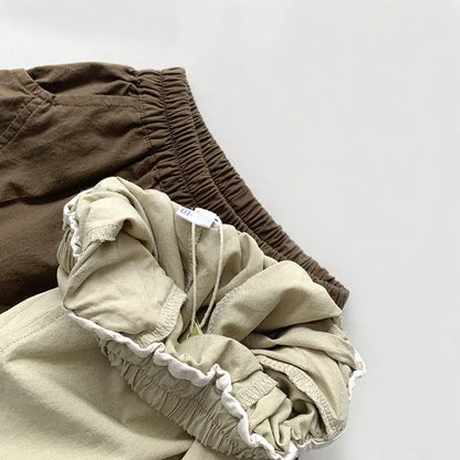 ロングパンツ・スウェットパンツ キッズパンツ 薄手 クロップドパンツ バナナパンツ 2カラー【mh0005522】