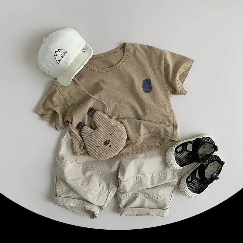 ロングパンツ・スウェットパンツ キッズパンツ ルーズクロップドパンツ シンプルベーシック 2カラー【mh0006344】