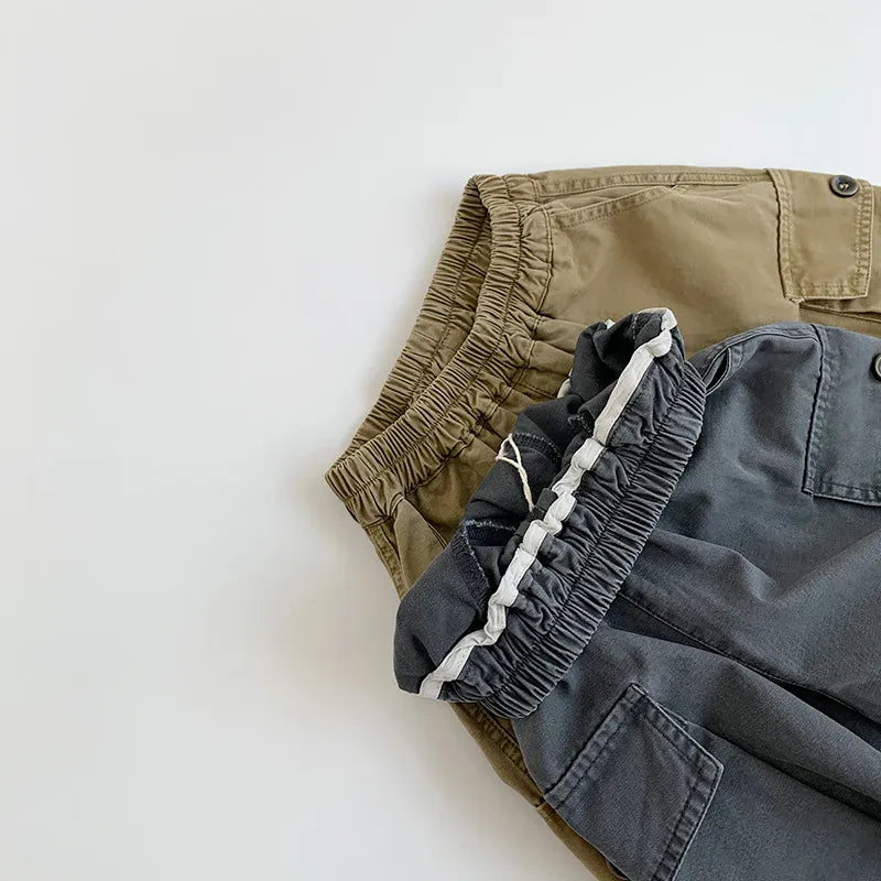 ロングパンツ・スウェットパンツ キッズパンツ アーミッシュルーズロングカーゴパンツ 2カラー【mh0006677】