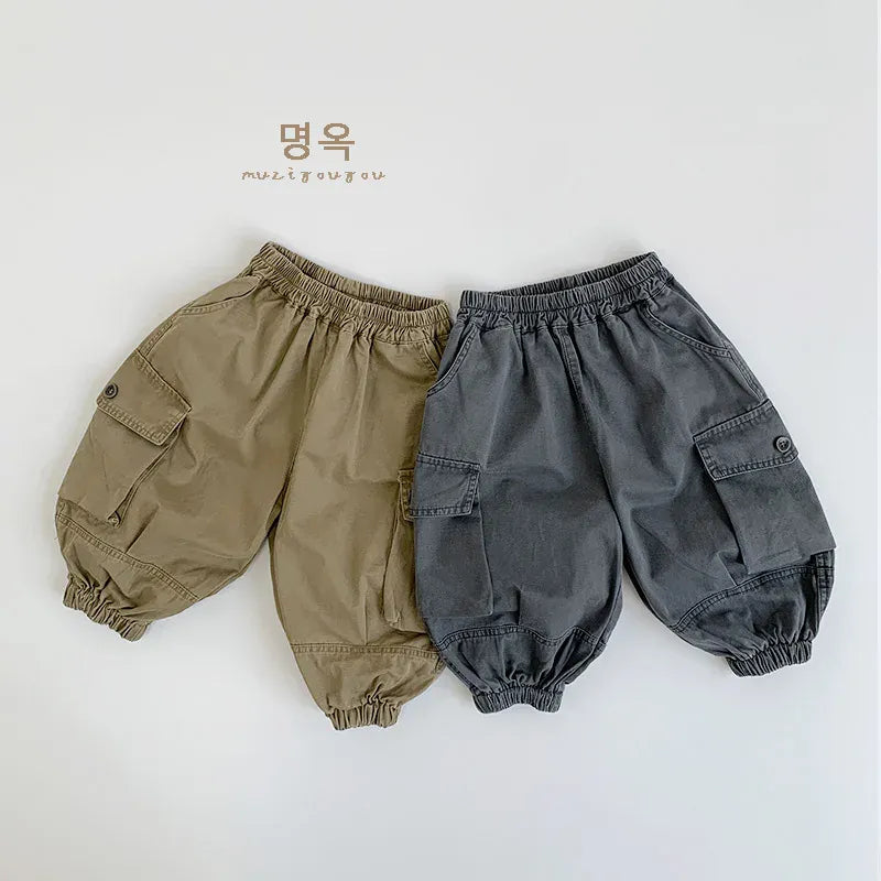 ロングパンツ・スウェットパンツ キッズパンツ アーミッシュルーズロングカーゴパンツ 2カラー【mh0006677】