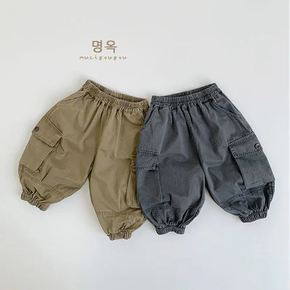 ロングパンツ・スウェットパンツ キッズパンツ アーミッシュルーズロングカーゴパンツ 2カラー【mh0006677】