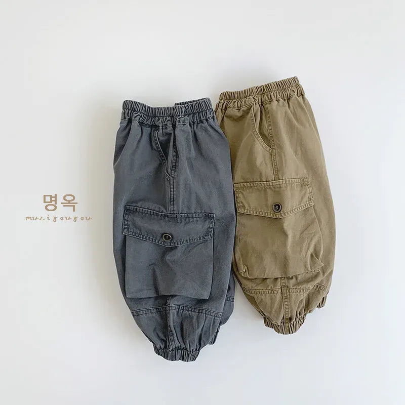 ロングパンツ・スウェットパンツ キッズパンツ バルーンロングカーゴパンツ 2カラー【mh0007162】