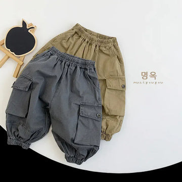 ロングパンツ・スウェットパンツ キッズパンツ バルーンロングカーゴパンツ 2カラー【mh0007162】